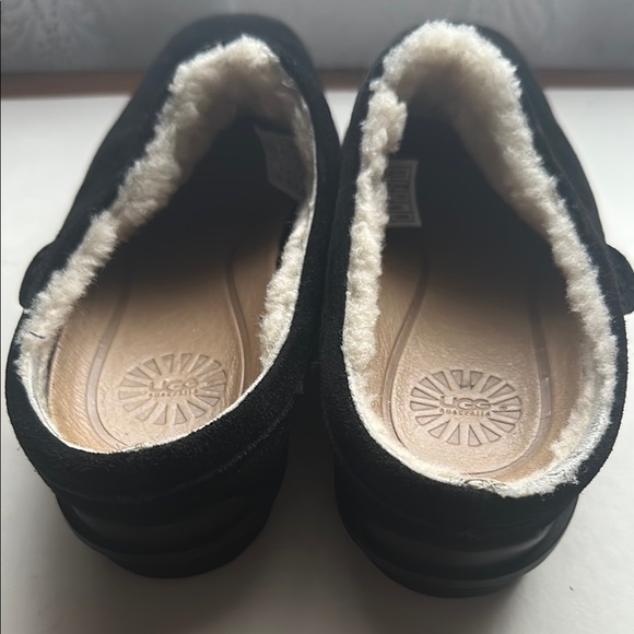 Black Shearling-Lined Slip-On Mules - Picture 3 of 6